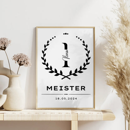 Poster Geschenk zur Meisterprüfung Meister Abschluss