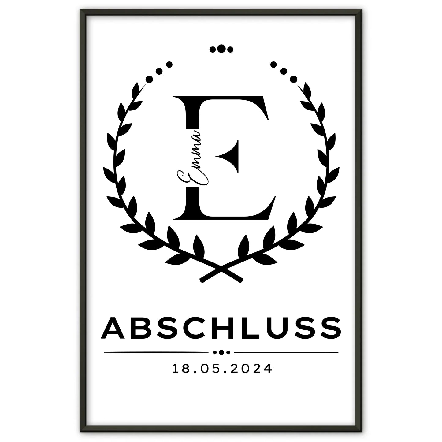 PosterGeschenk Zum Abschluss AusbildungAbschluss Wunschtext