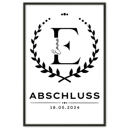 PosterGeschenk Zum Abschluss AusbildungAbschluss Wunschtext