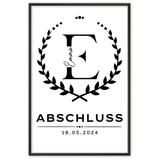 PosterGeschenk Zum Abschluss AusbildungAbschluss Wunschtext