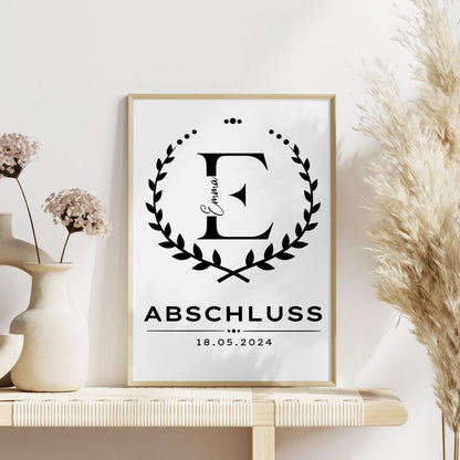 PosterGeschenk Zum Abschluss AusbildungAbschluss Wunschtext