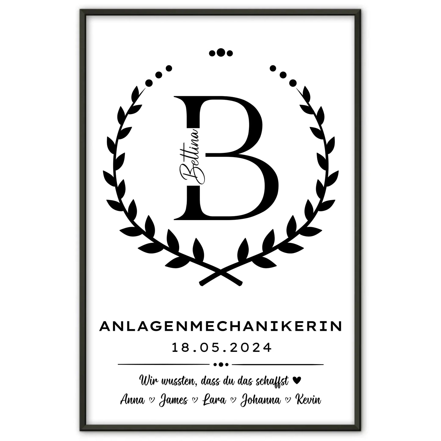 Ausbildungsabschluss Geschenk Anlagenmechanikerin Poster