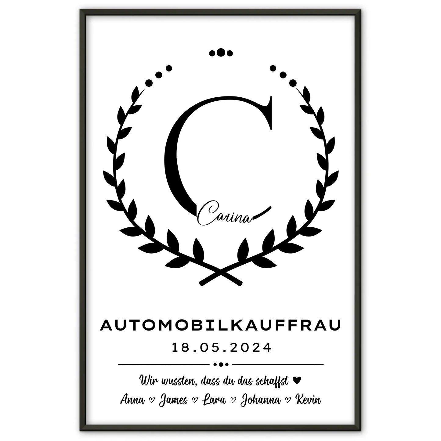 Geschenk Zum Abschluss Ausbildung Automobilkauffrau Poster