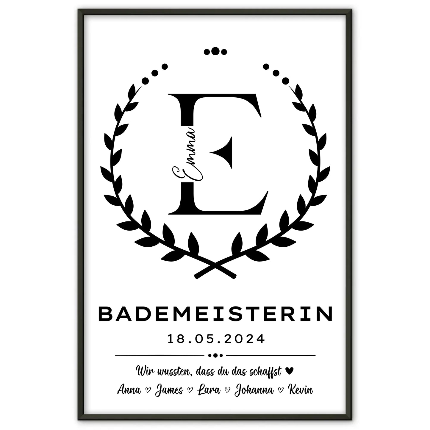 Poster Ausbildungsabschluss Geschenk Bademeisterin