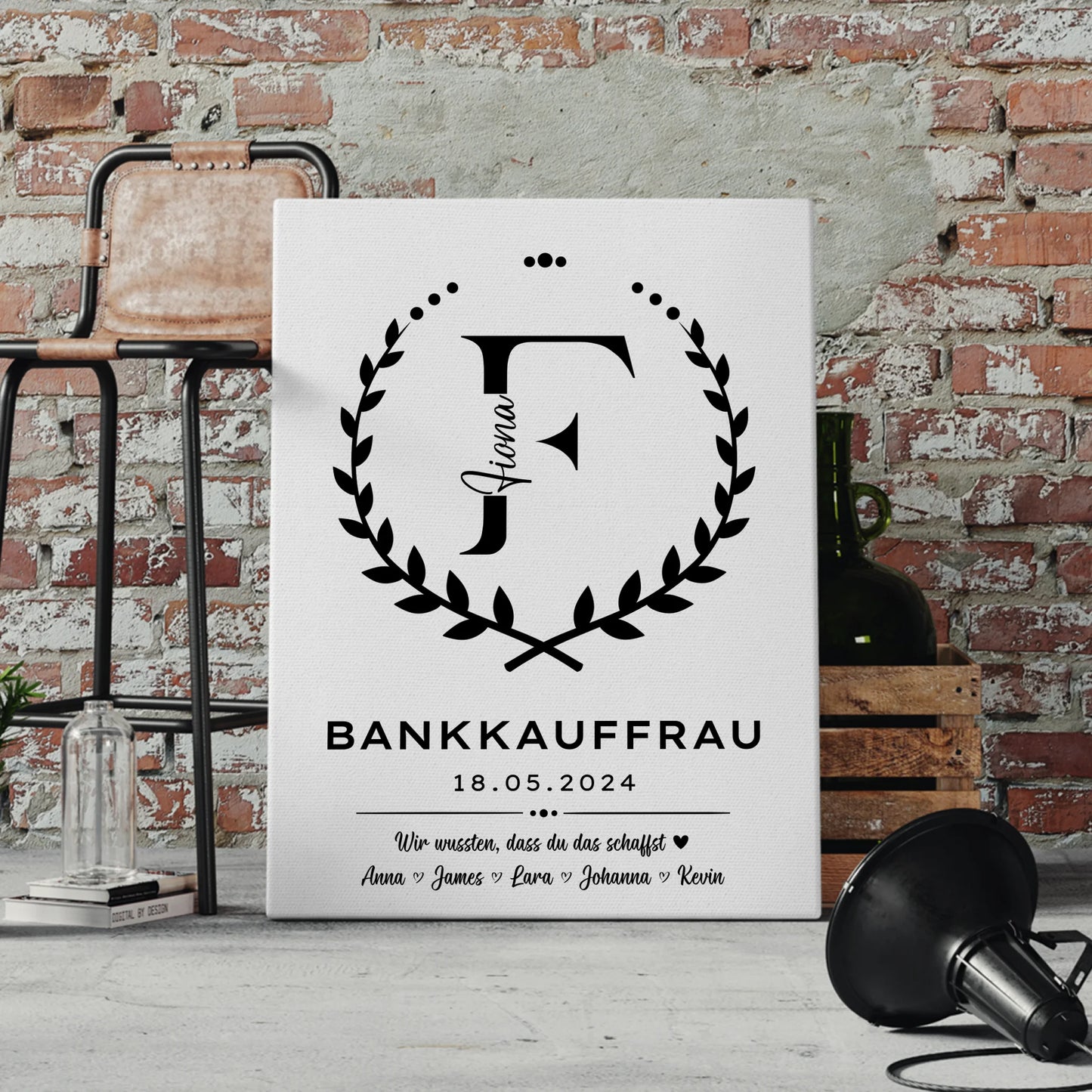 Geschenk Zum Abschluss Ausbildung Bankkauffrau Leinwand 4