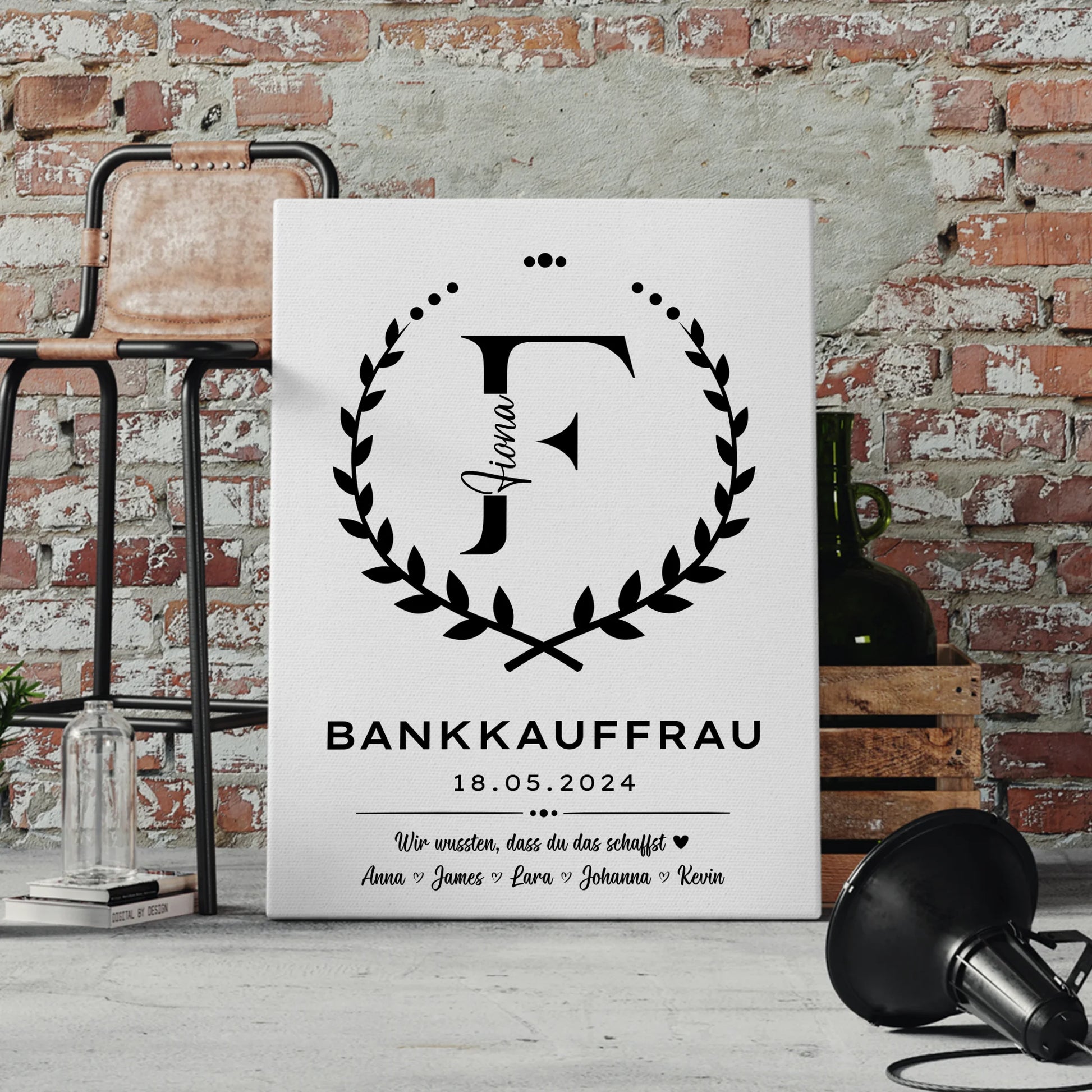 Geschenk Zum Abschluss Ausbildung Bankkauffrau Leinwand 4