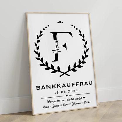 Geschenk Zum Abschluss Ausbildung Bankkauffrau Poster