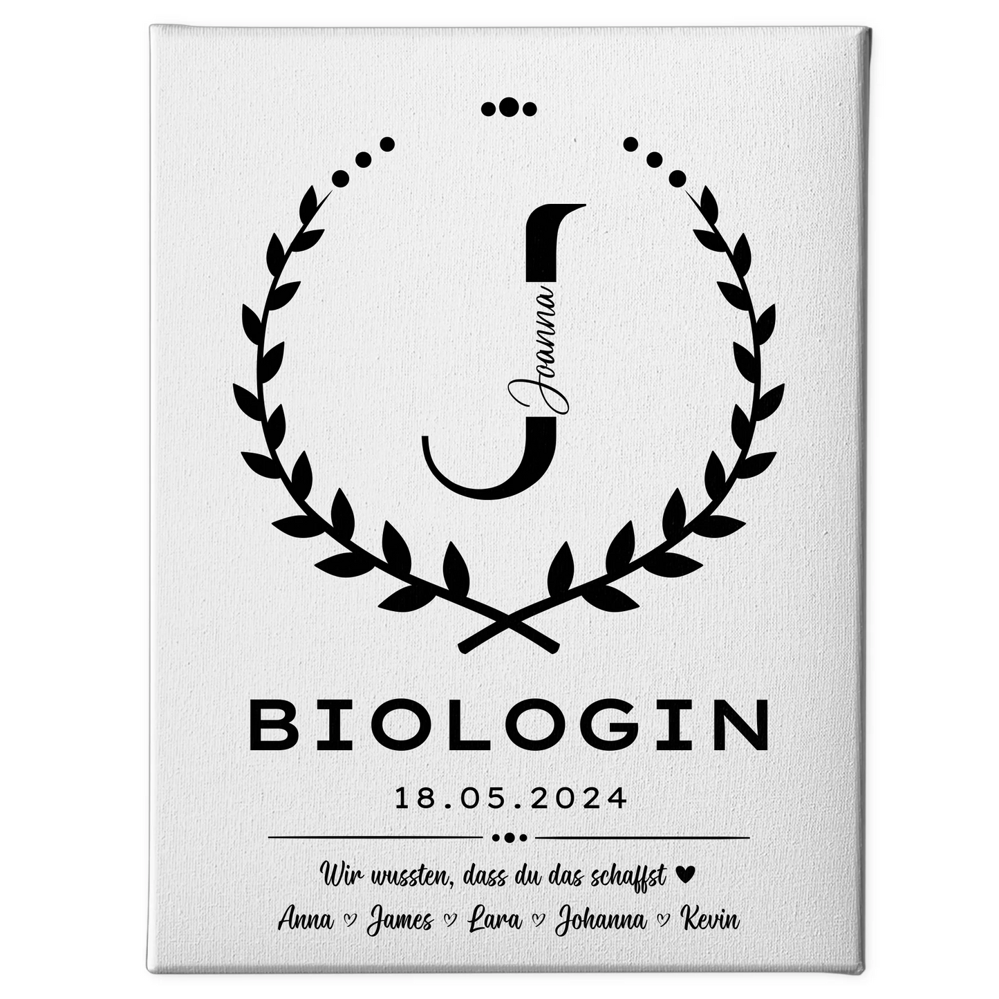 Geschenk Abschluss Ausbildung Biologin Leinwand 1