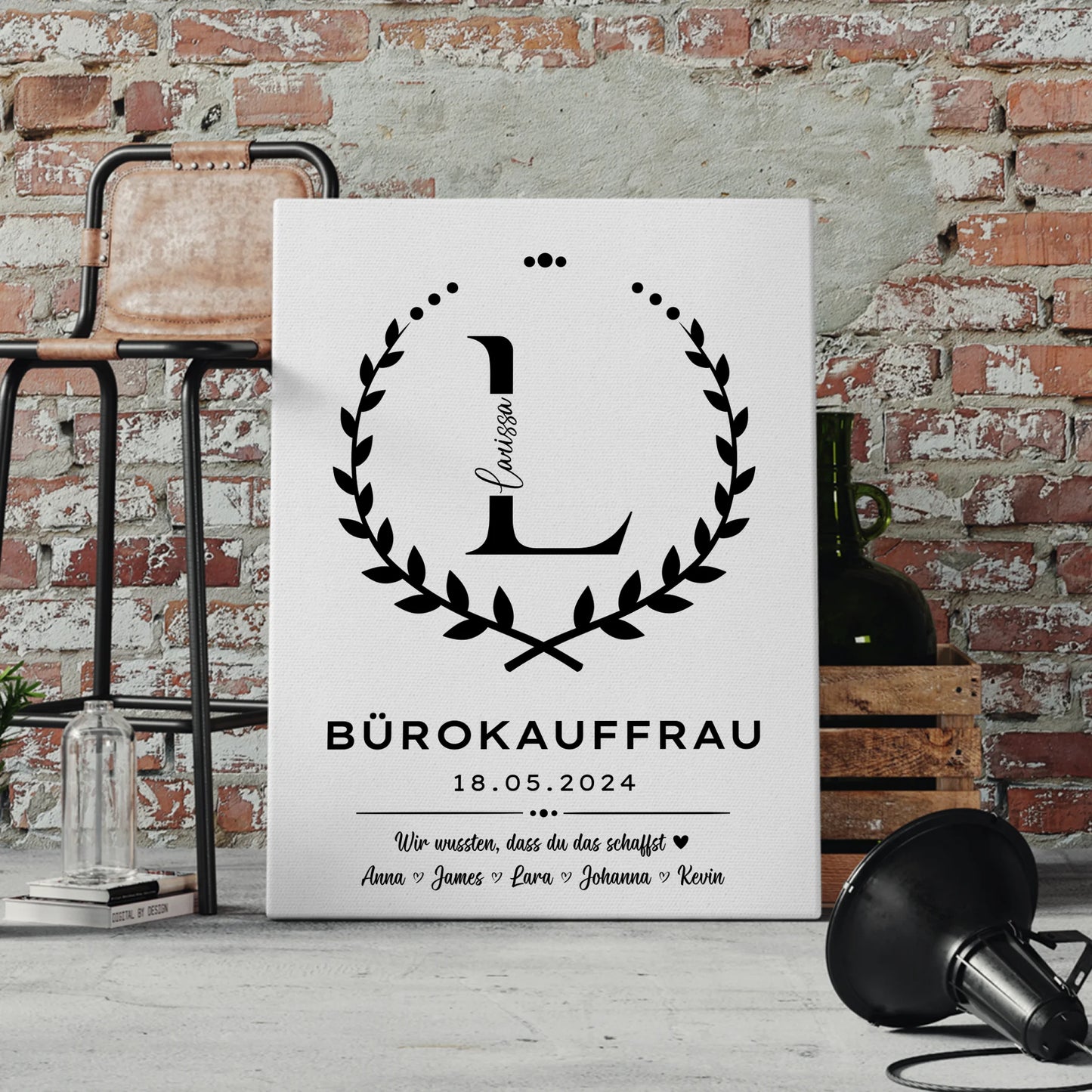 Geschenk Zum Abschluss Ausbildung Bürokauffrau Leinwand 4