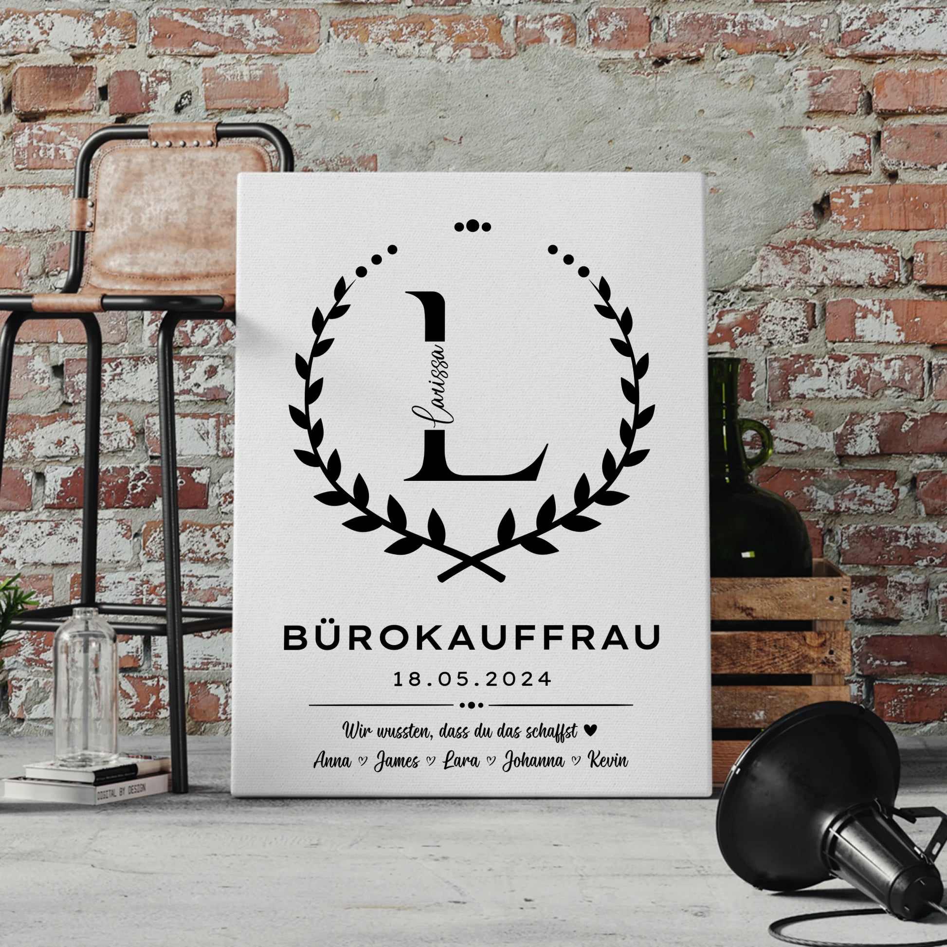 Geschenk Zum Abschluss Ausbildung Bürokauffrau Leinwand 4