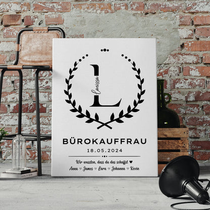 Geschenk Zum Abschluss Ausbildung Bürokauffrau Leinwand 4