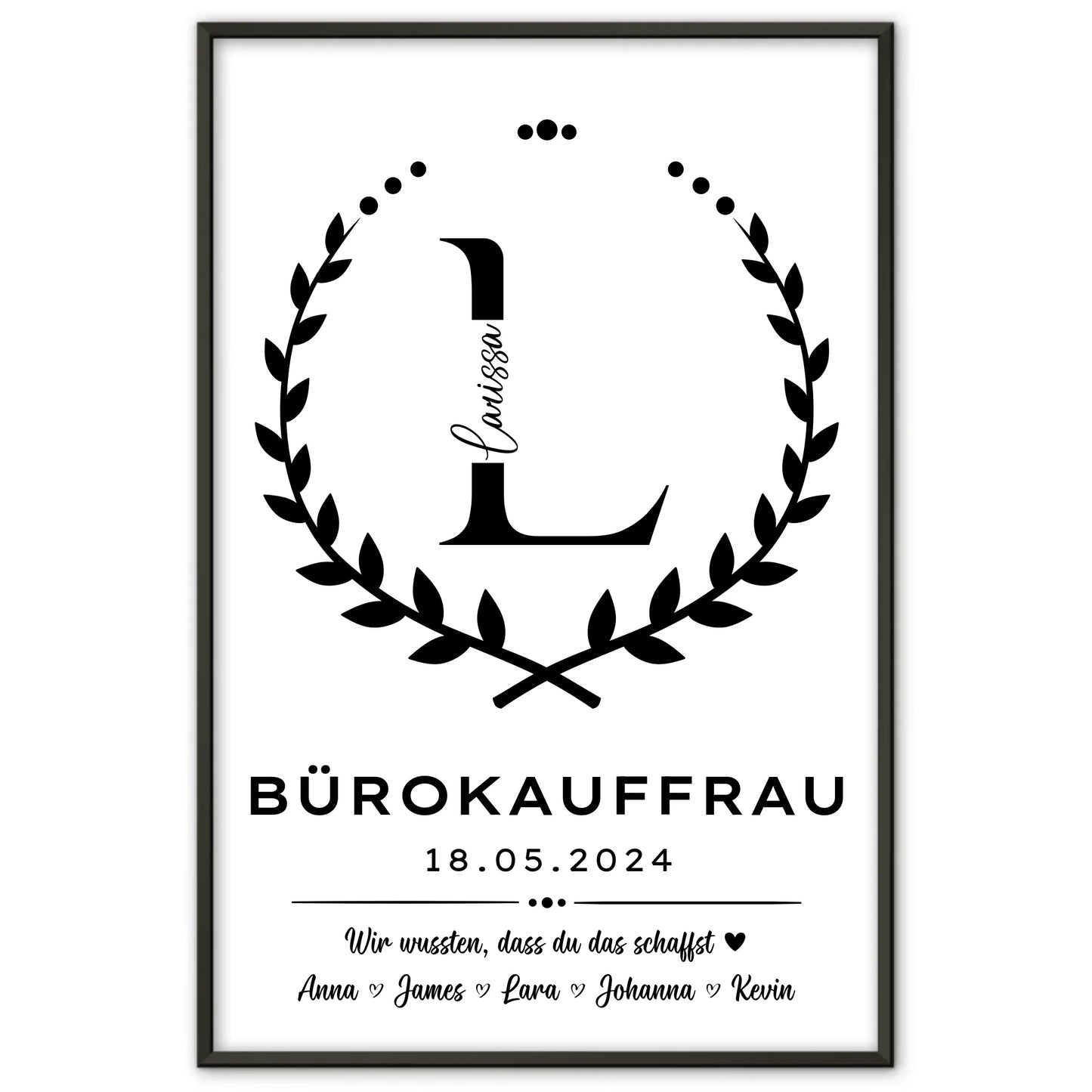 Geschenk Zum Abschluss Ausbildung Poster fuer Buerokauffrau