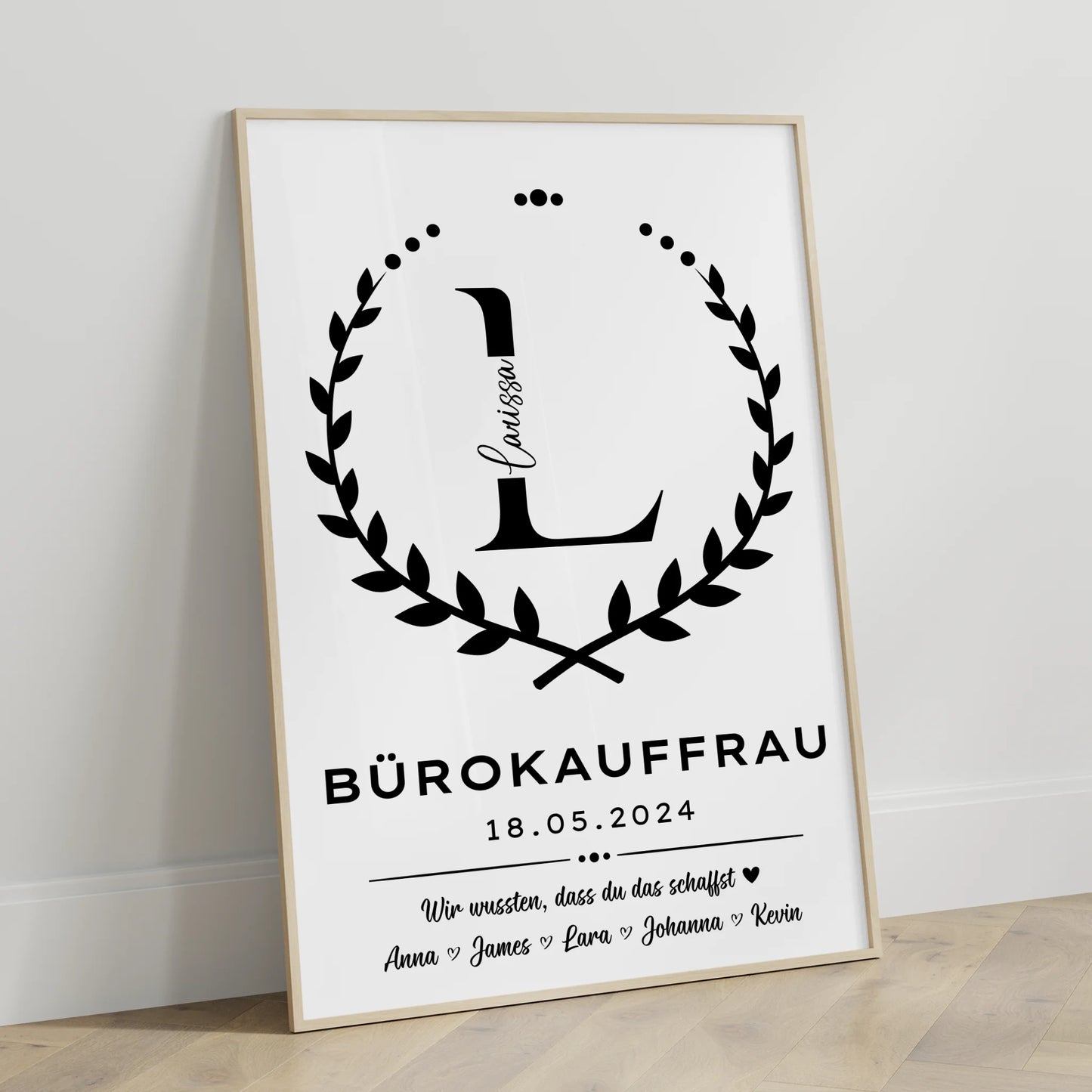 Geschenk Zum Abschluss Ausbildung Poster fuer Buerokauffrau