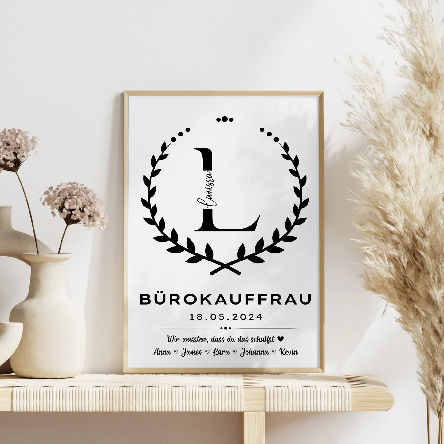 Geschenk Zum Abschluss Ausbildung Poster fuer Buerokauffrau