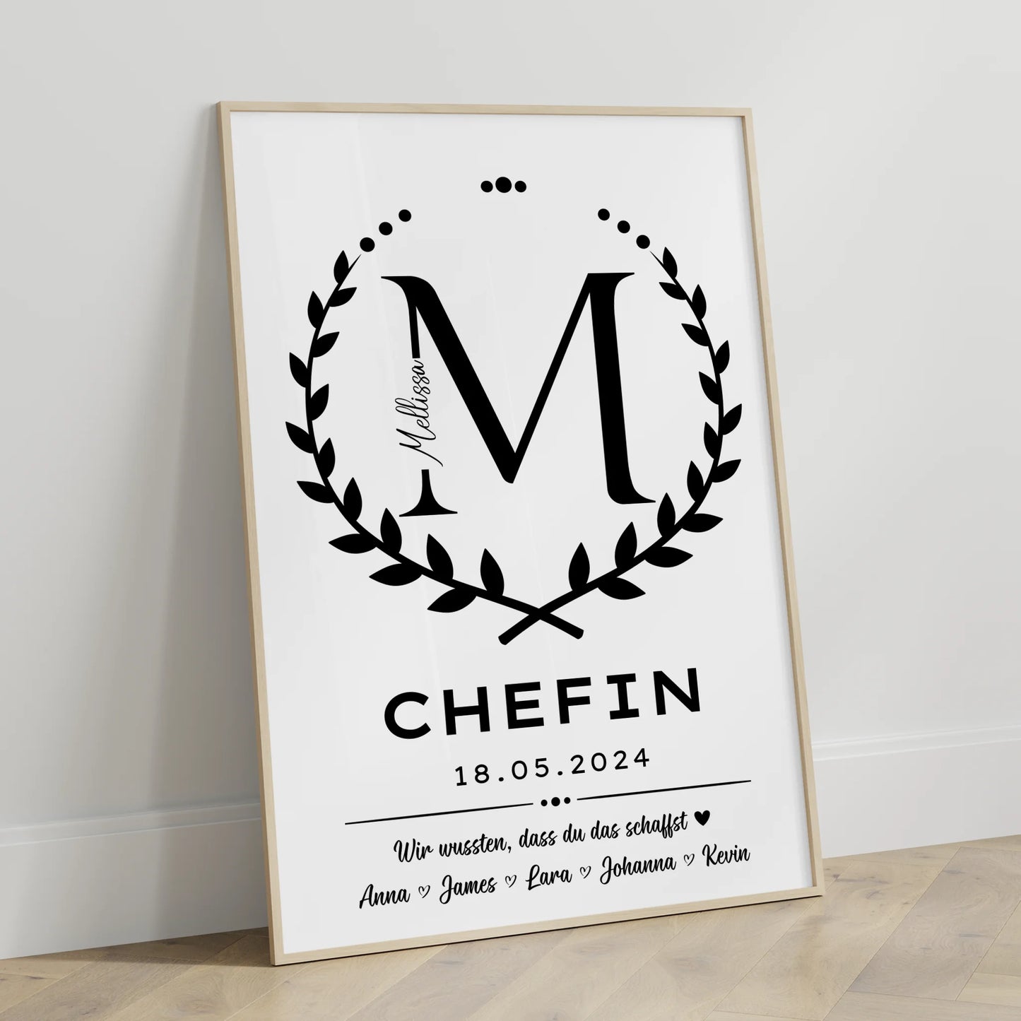 Geschenk Abschluss Ausbildung Chefin Poster individuell