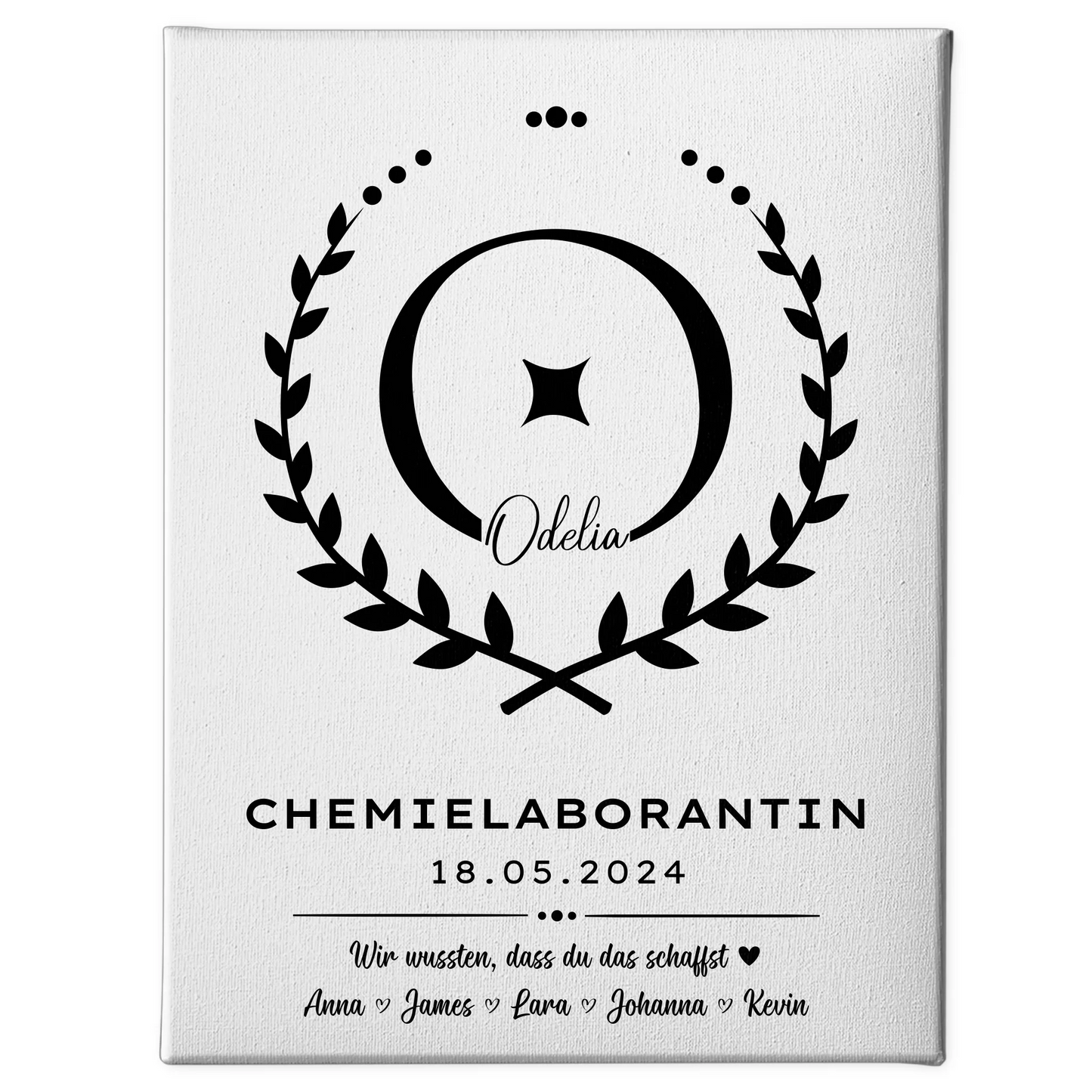 Ausbildungsabschluss Geschenk Chemielaborantin Leinwand 1