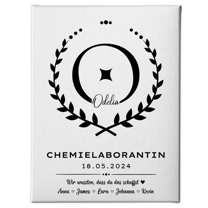 Ausbildungsabschluss Geschenk Chemielaborantin Leinwand 1