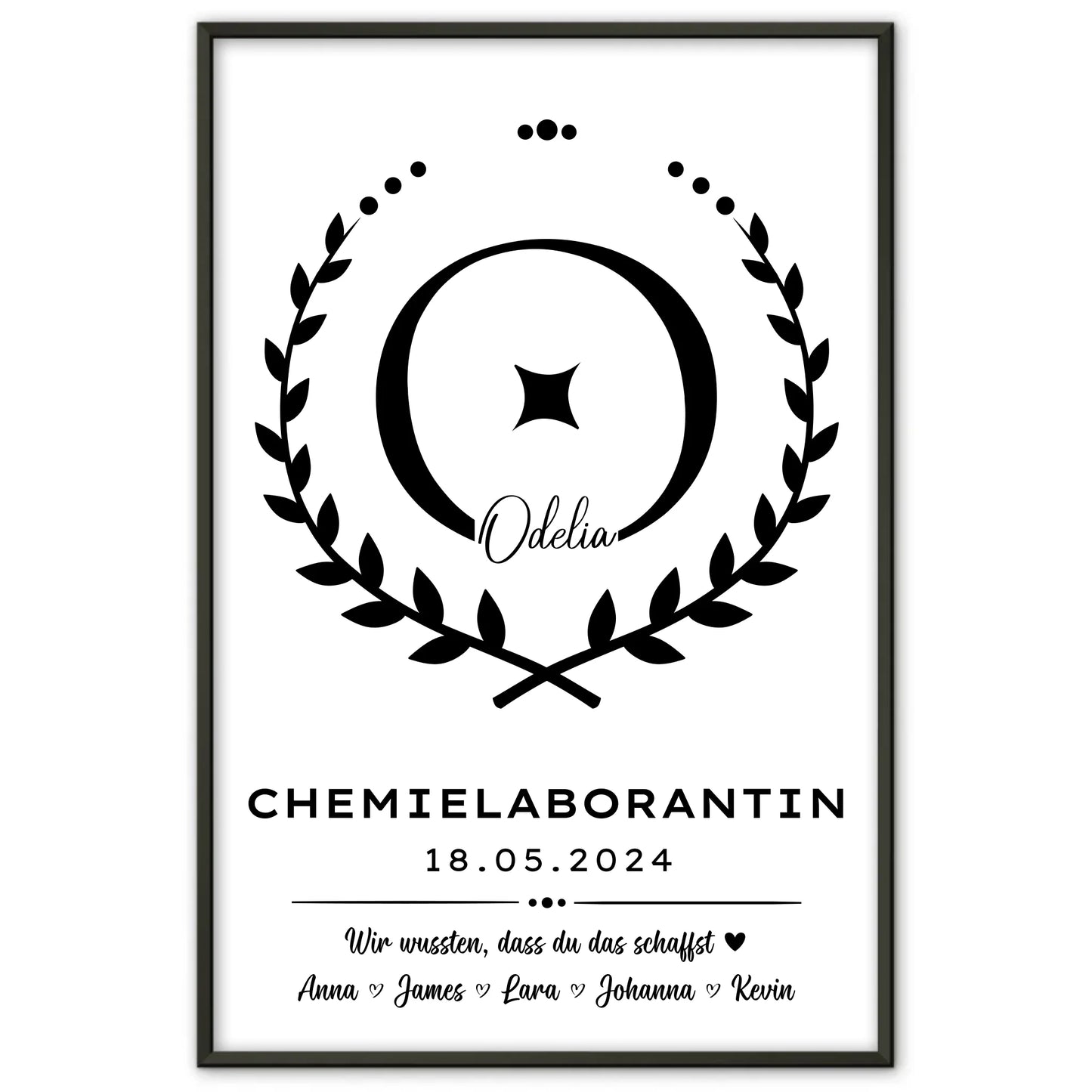 Ausbildungsabschluss Geschenk Chemielaborantin Poster