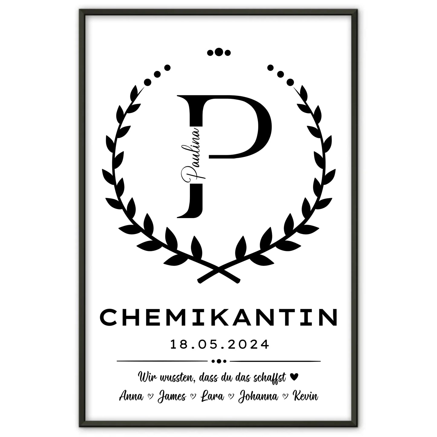 Poster Geschenk Zum Abschluss Ausbildung Chemikantin