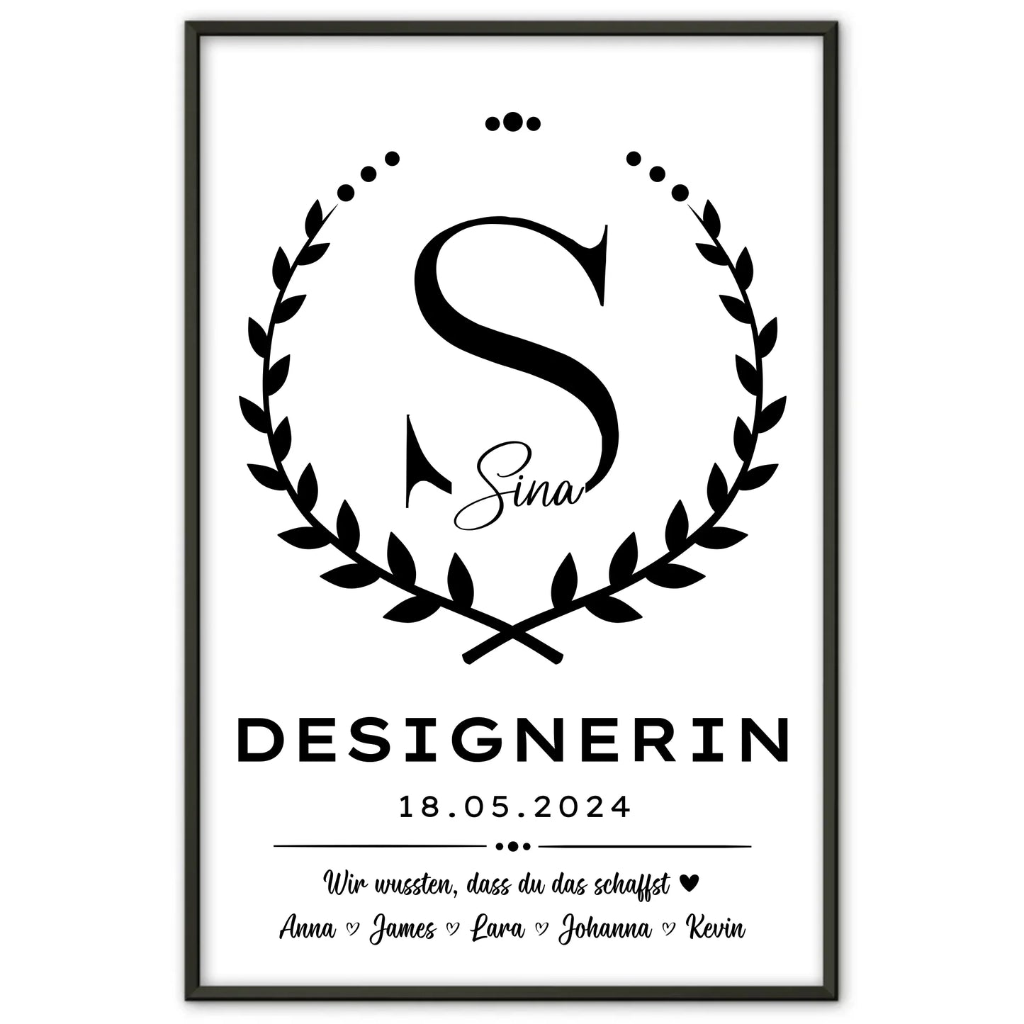 Poster Ausbildungsabschluss Geschenk fuer Designerin