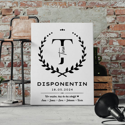 Geschenk Zum Abschluss Ausbildung Disponentin Leinwand 4
