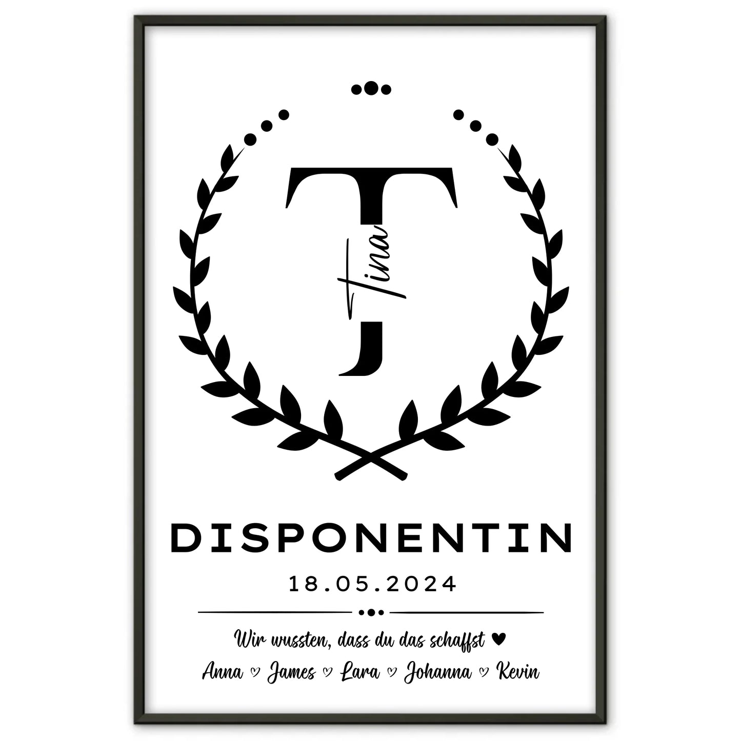 Geschenk Zum Abschluss Ausbildung Poster fuer Disponentin