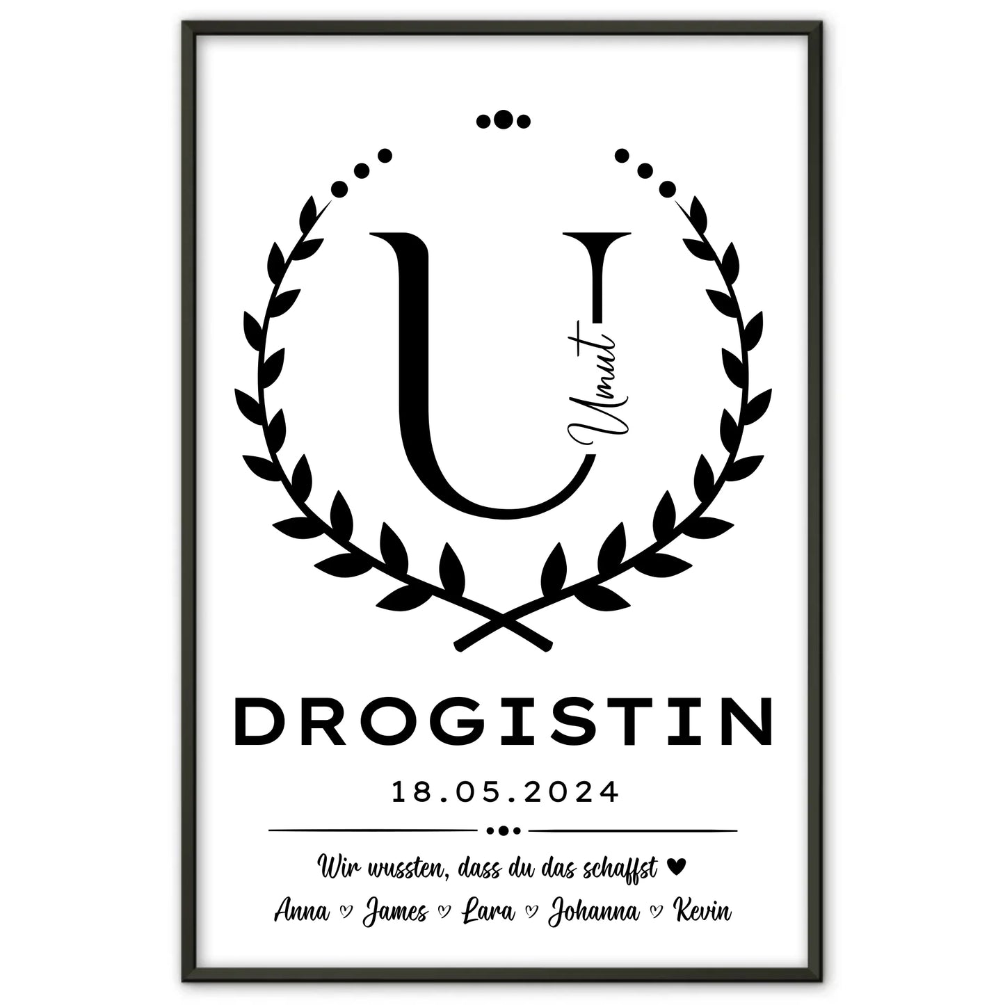 Geschenk Abschluss Ausbildung Poster fuer Drogistin