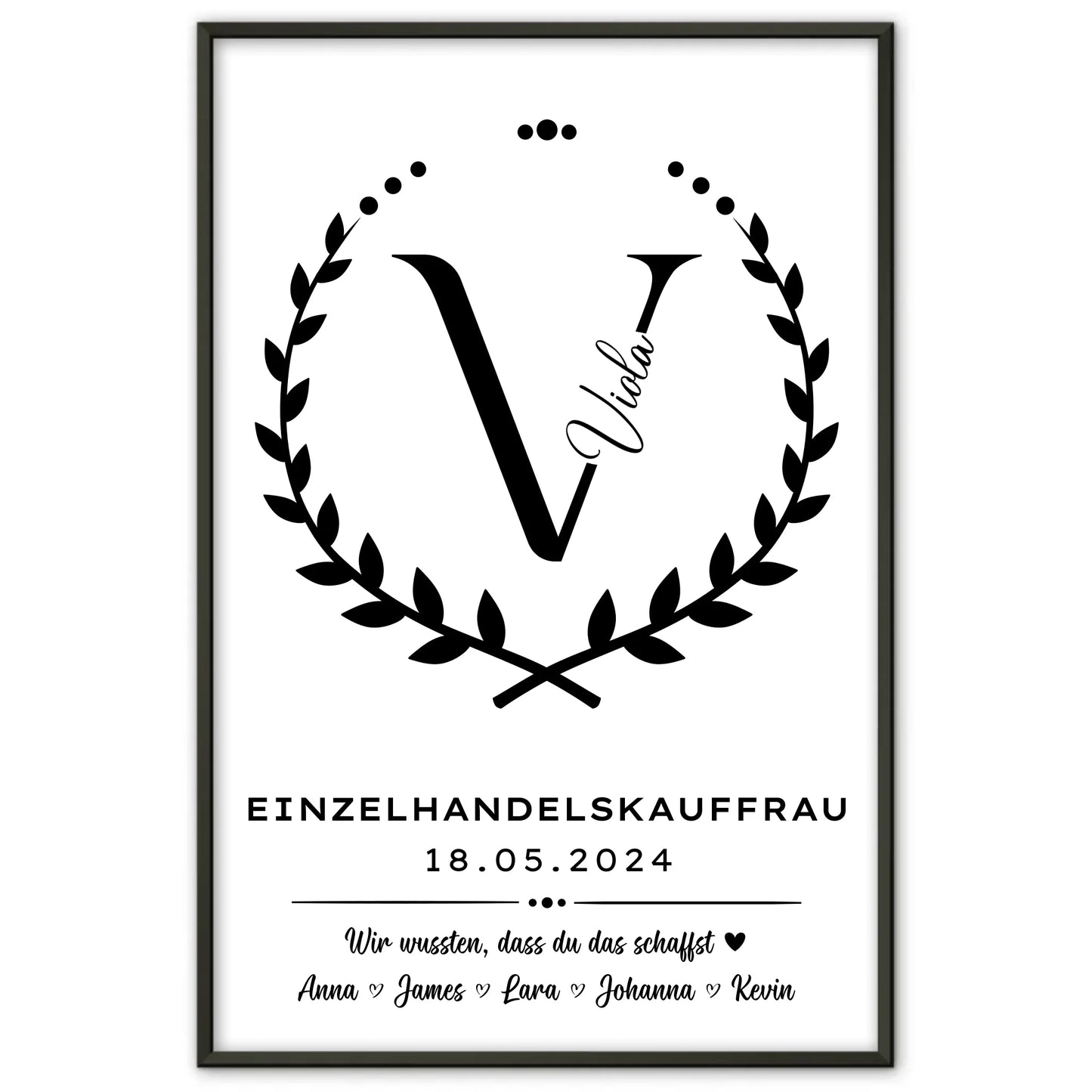Ausbildungsabschluss Geschenk Einzelhandelskauffrau Poster
