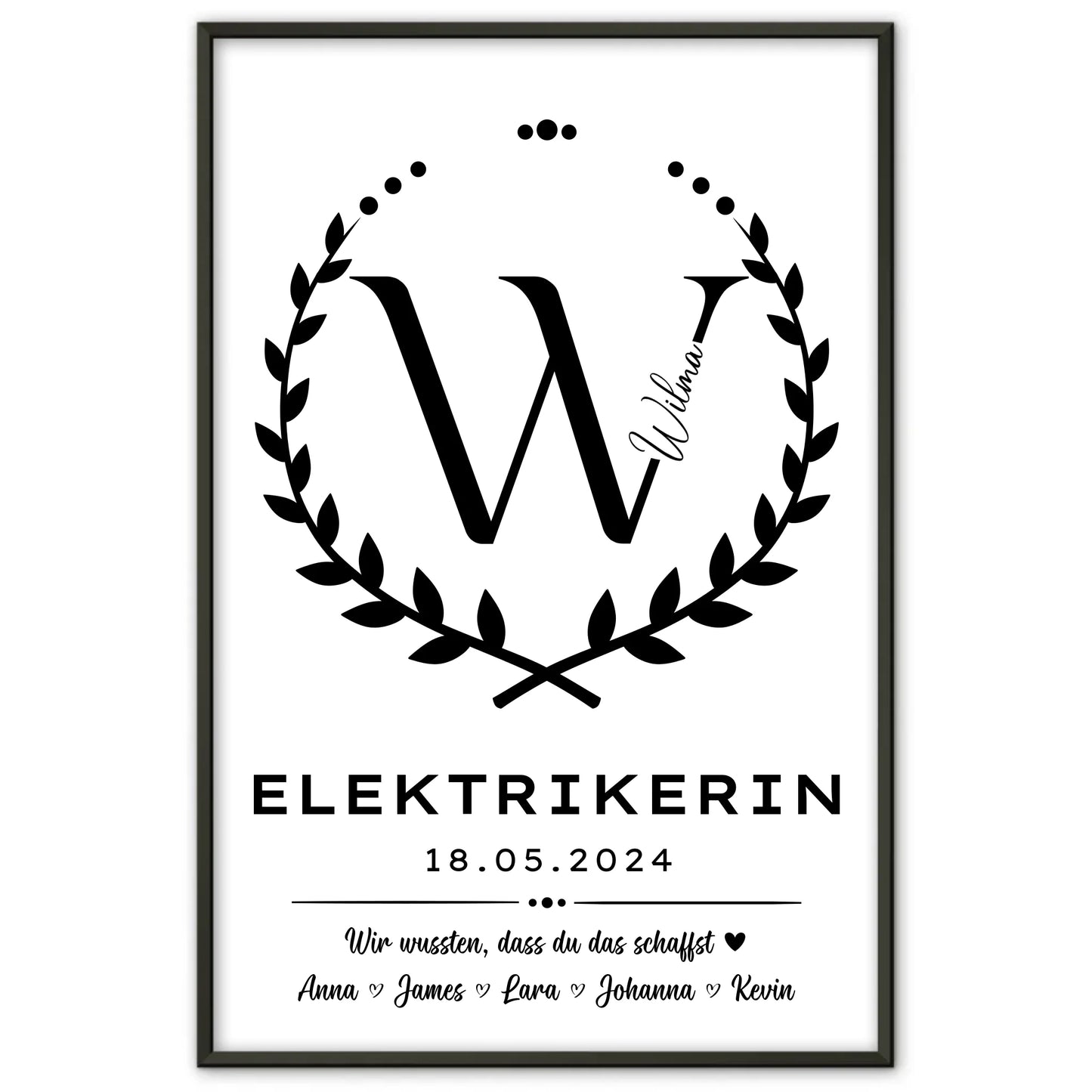 Geschenk Zum Abschluss Ausbildung Elektrikerin Poster