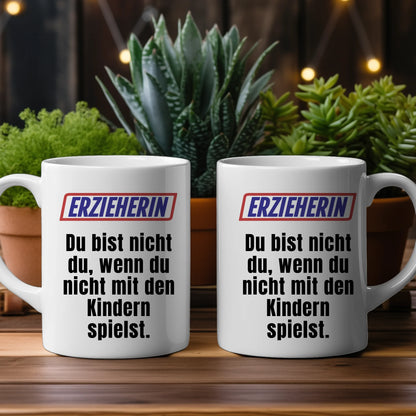 Kaffeetasse Lustig Du bist nicht Du wenn Erzieherin Personalisiert