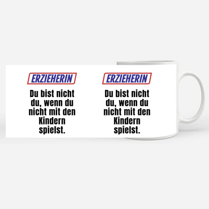 Kaffeetasse Lustig Du bist nicht Du wenn Erzieherin Personalisiert
