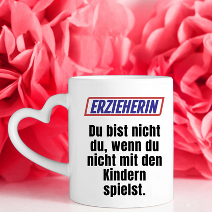 Kaffeetasse Lustig Du bist nicht Du wenn Erzieherin Personalisiert