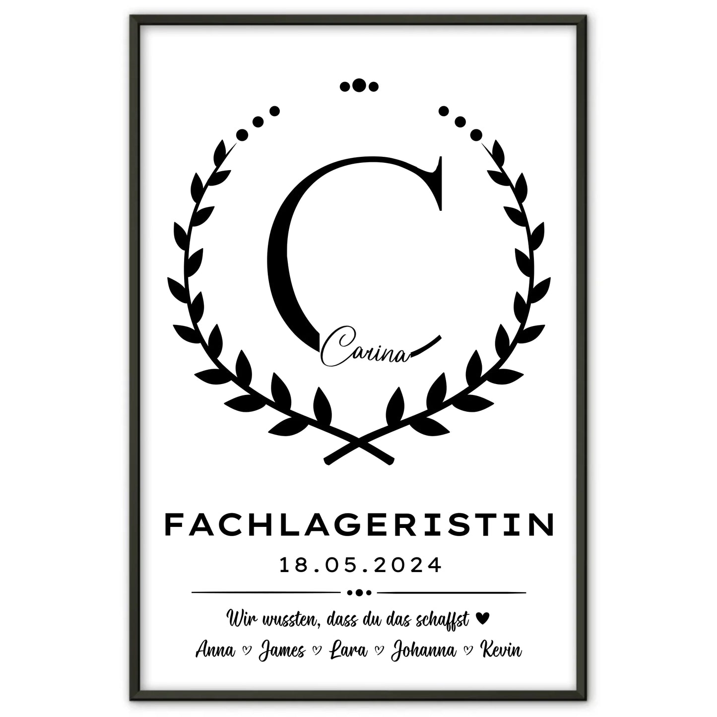 Geschenk Abschluss Ausbildung Fachlageristin Poster