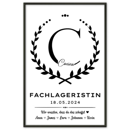 Geschenk Abschluss Ausbildung Fachlageristin Poster