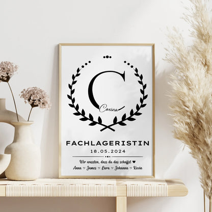 Geschenk Abschluss Ausbildung Fachlageristin Poster
