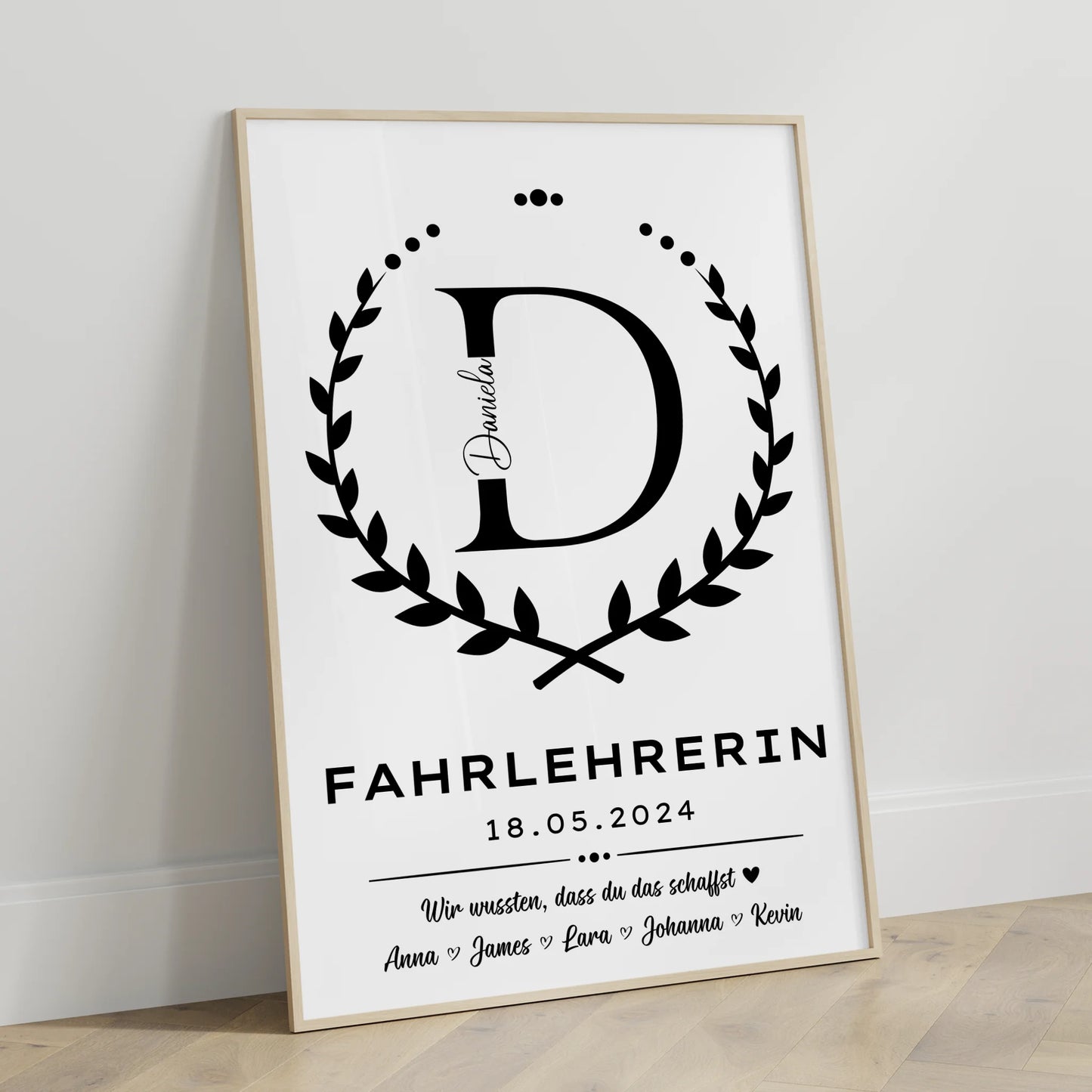 Ausbildungsabschluss Geschenk Fahrlehrerin Poster