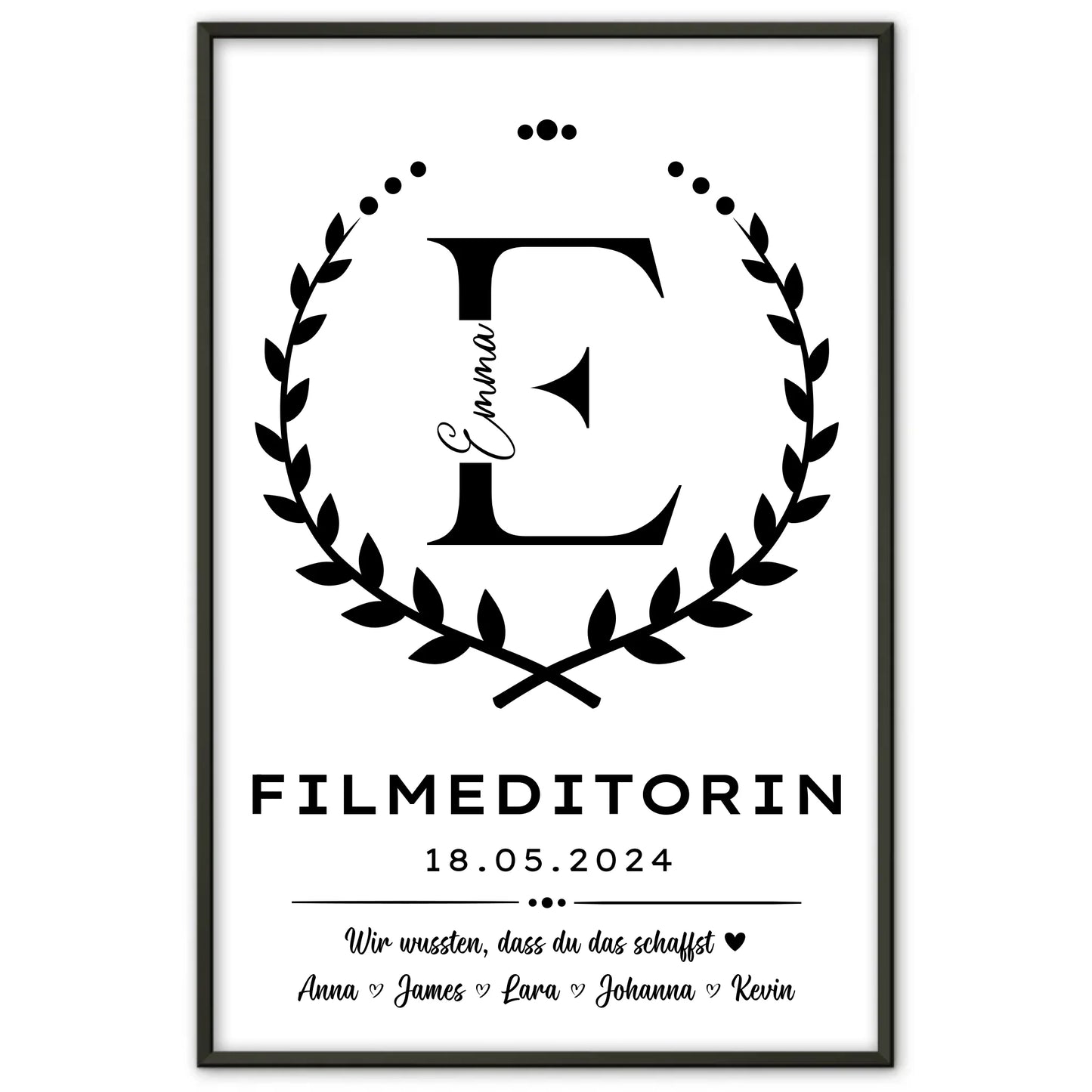 Geschenk Zum Abschluss Ausbildung Filmeditorin Poster