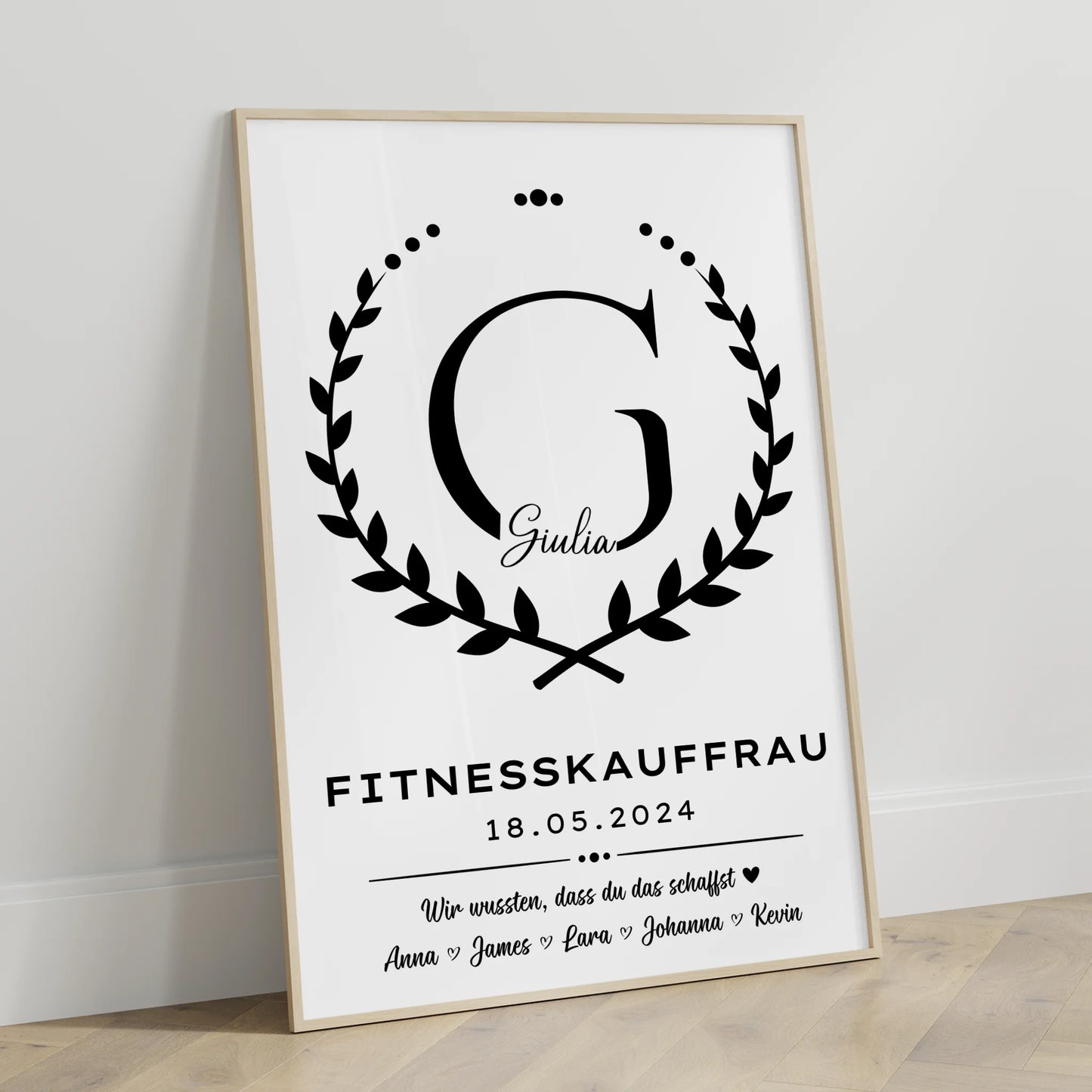 Poster Ausbildungsabschluss Geschenk Fitnesskauffrau
