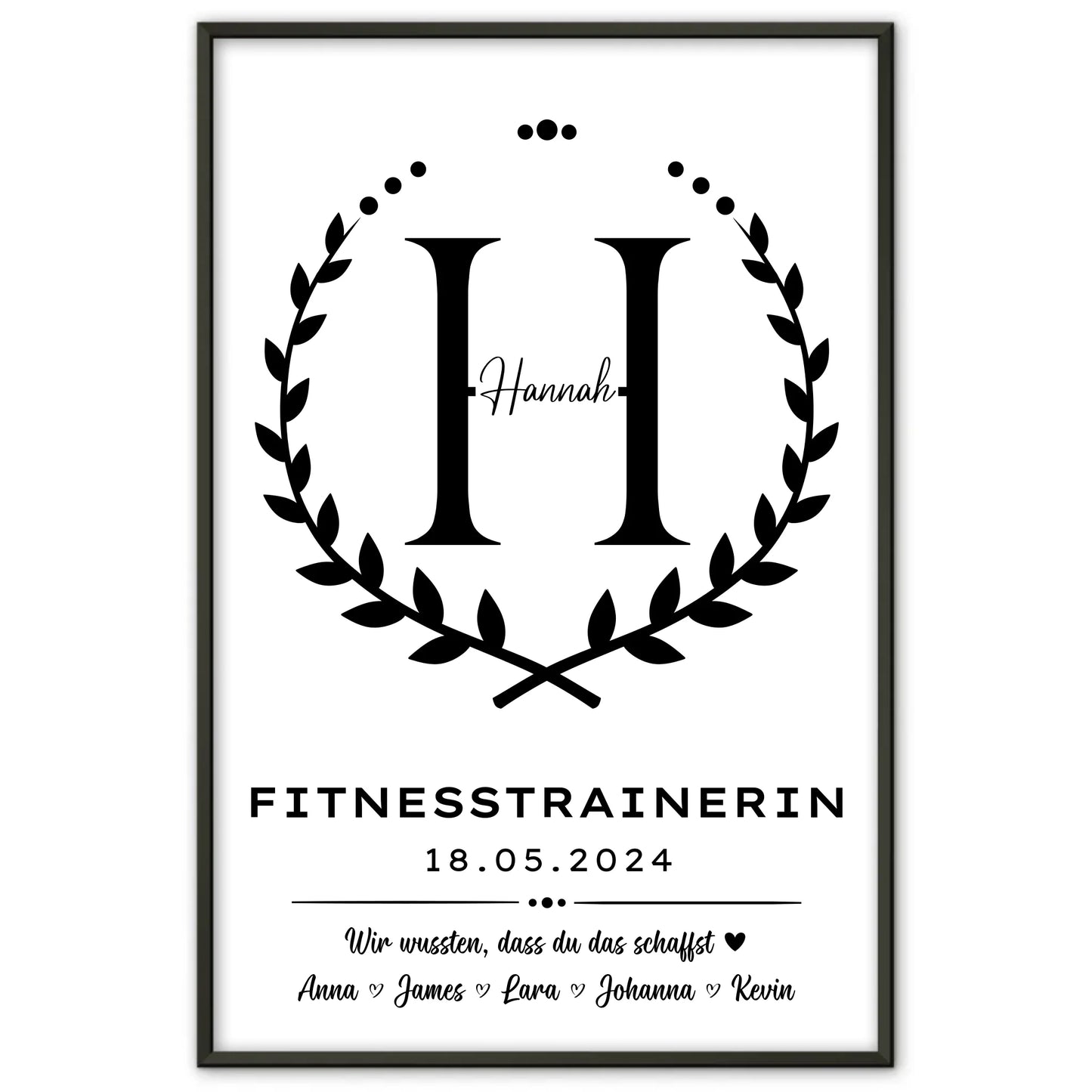 Geschenk Zum Abschluss Ausbildung Fitnesstrainerin Poster
