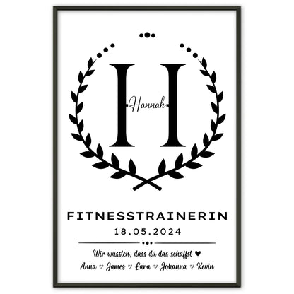 Geschenk Zum Abschluss Ausbildung Fitnesstrainerin Poster