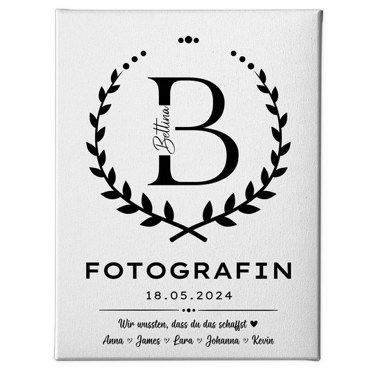 Geschenk Zum Abschluss Ausbildung Fotografin Leinwand 1