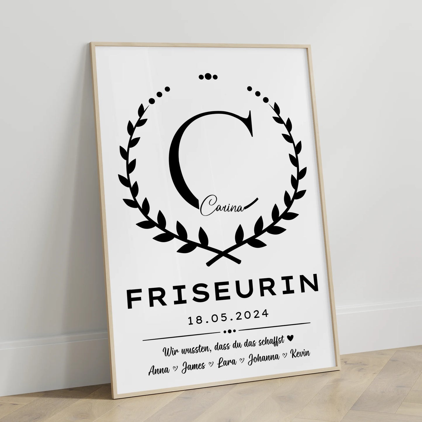 Einzigartiges Geschenk Abschluss Ausbildung Friseurin Poster