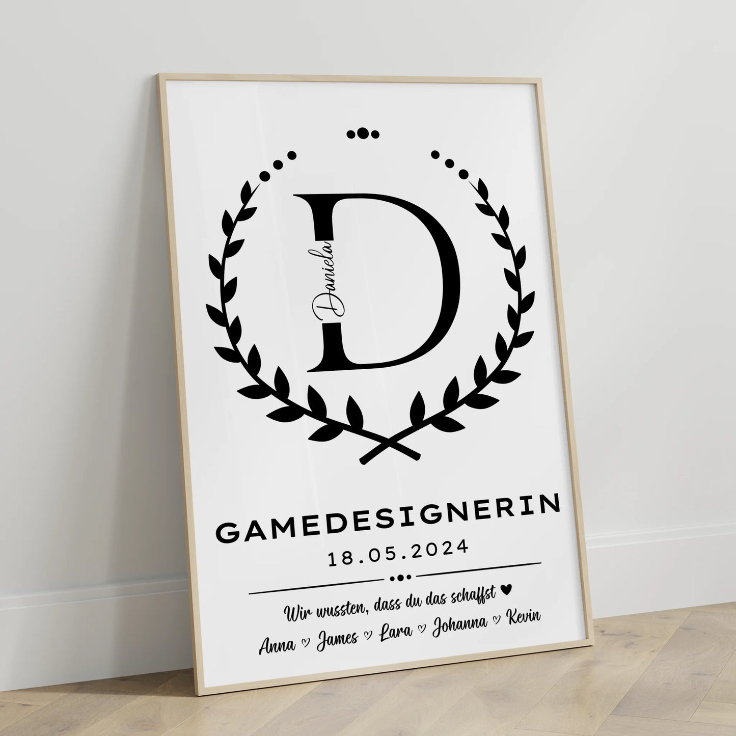 Gamedesignerin Ausbildungsabschluss Geschenk Poster Idee