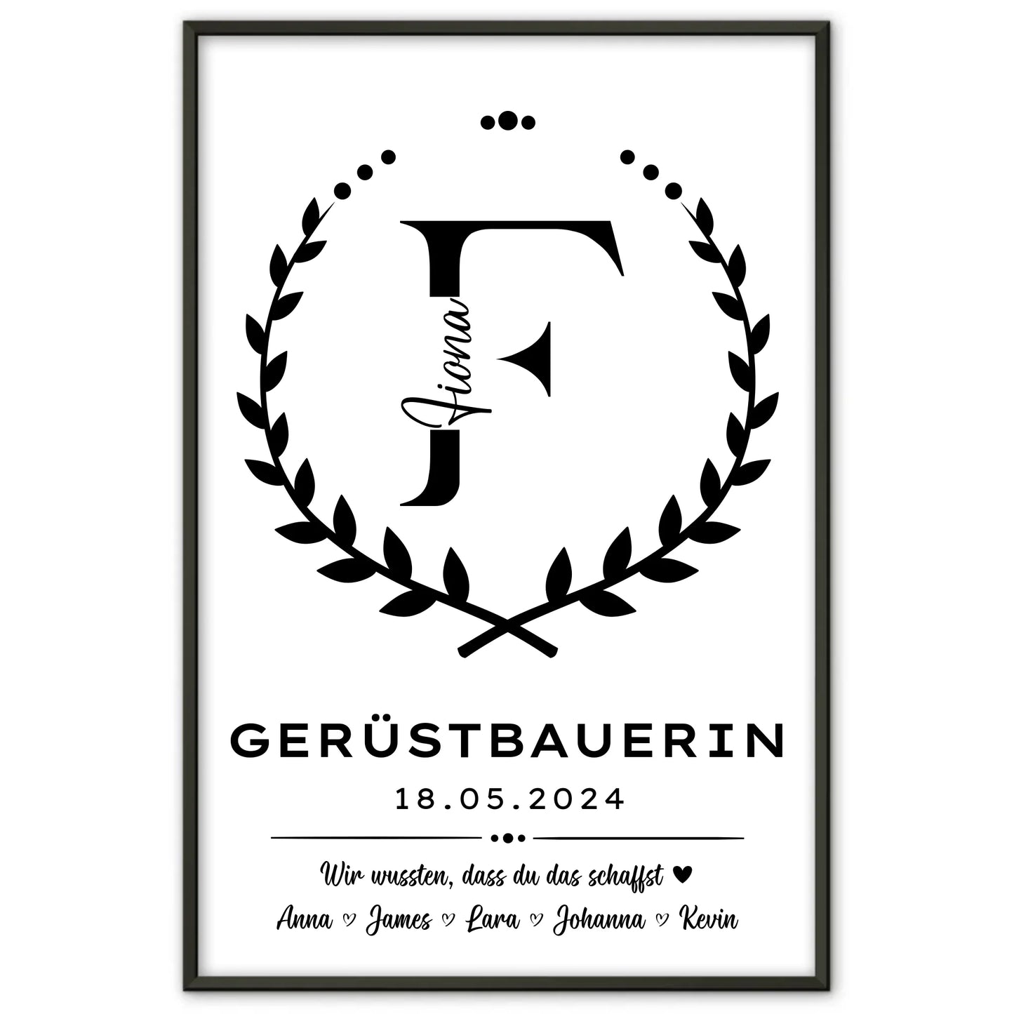 Geschenk Abschluss Ausbildung Poster fuer Geruestbauerin