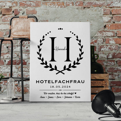 Geschenk Zum Abschluss Ausbildung Hotelfachfrau Leinwand 4