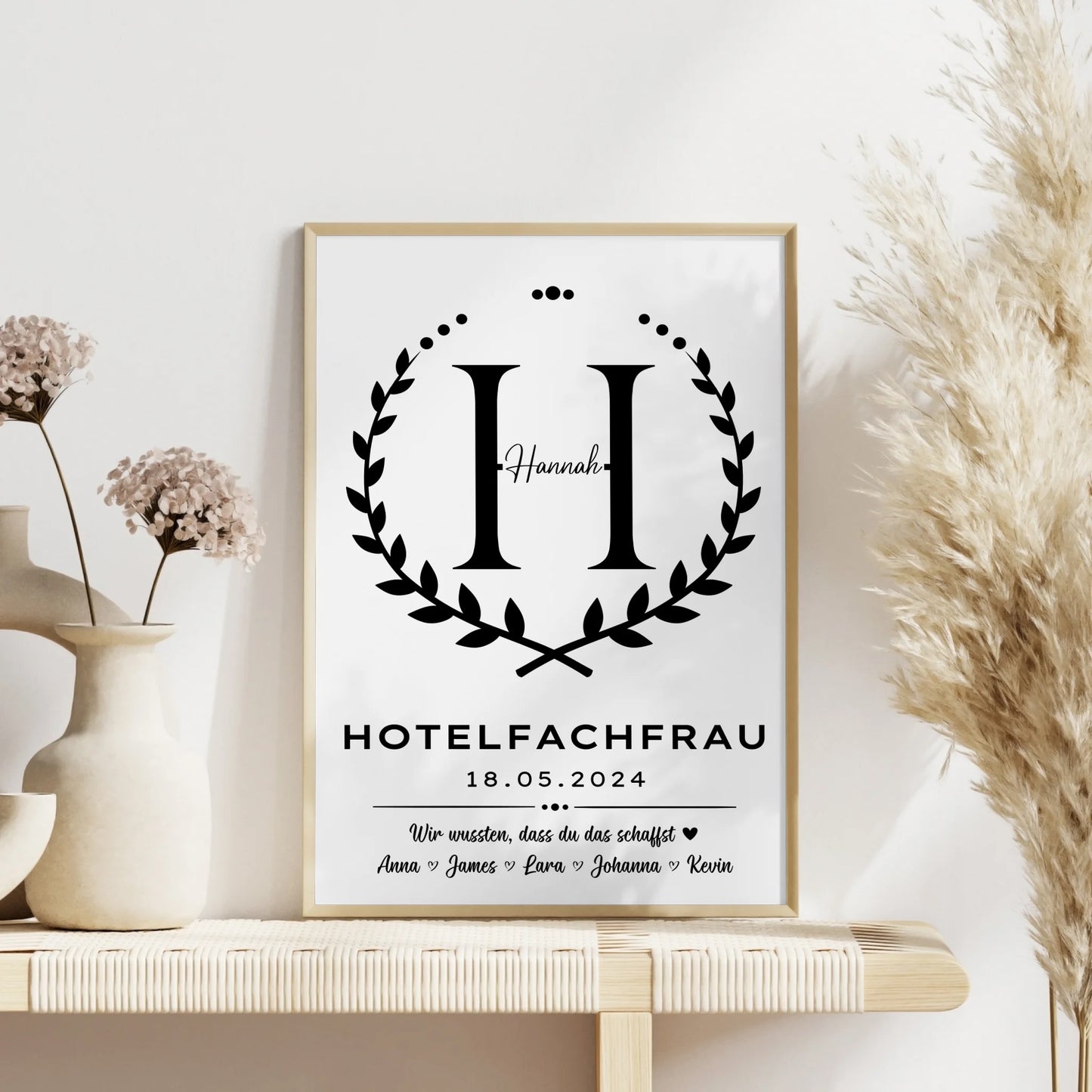 Poster Geschenk Zum Abschluss Ausbildung Hotelfachfrau