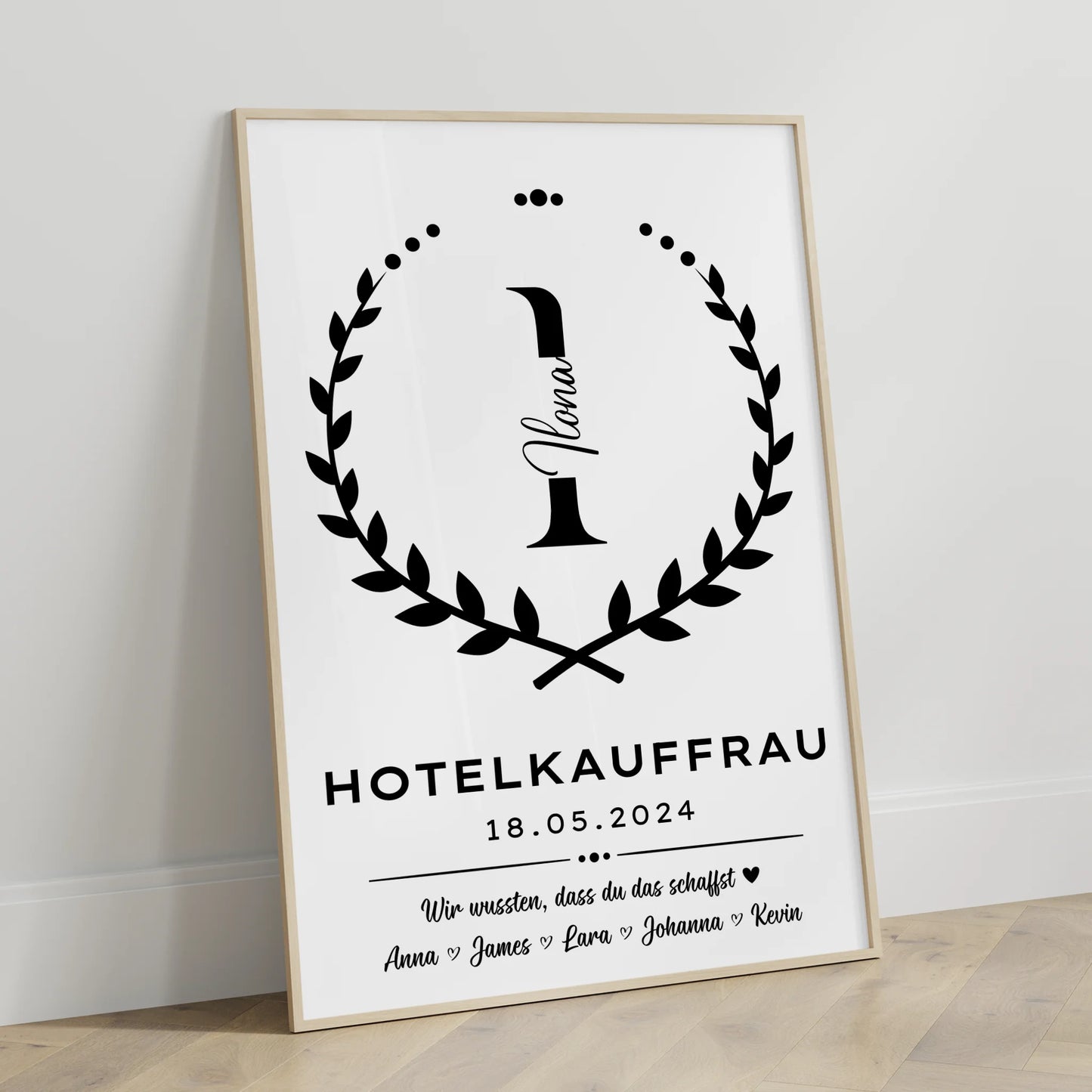 Personal Geschenk Abschluss Ausbildung Hotelkauffrau Poster