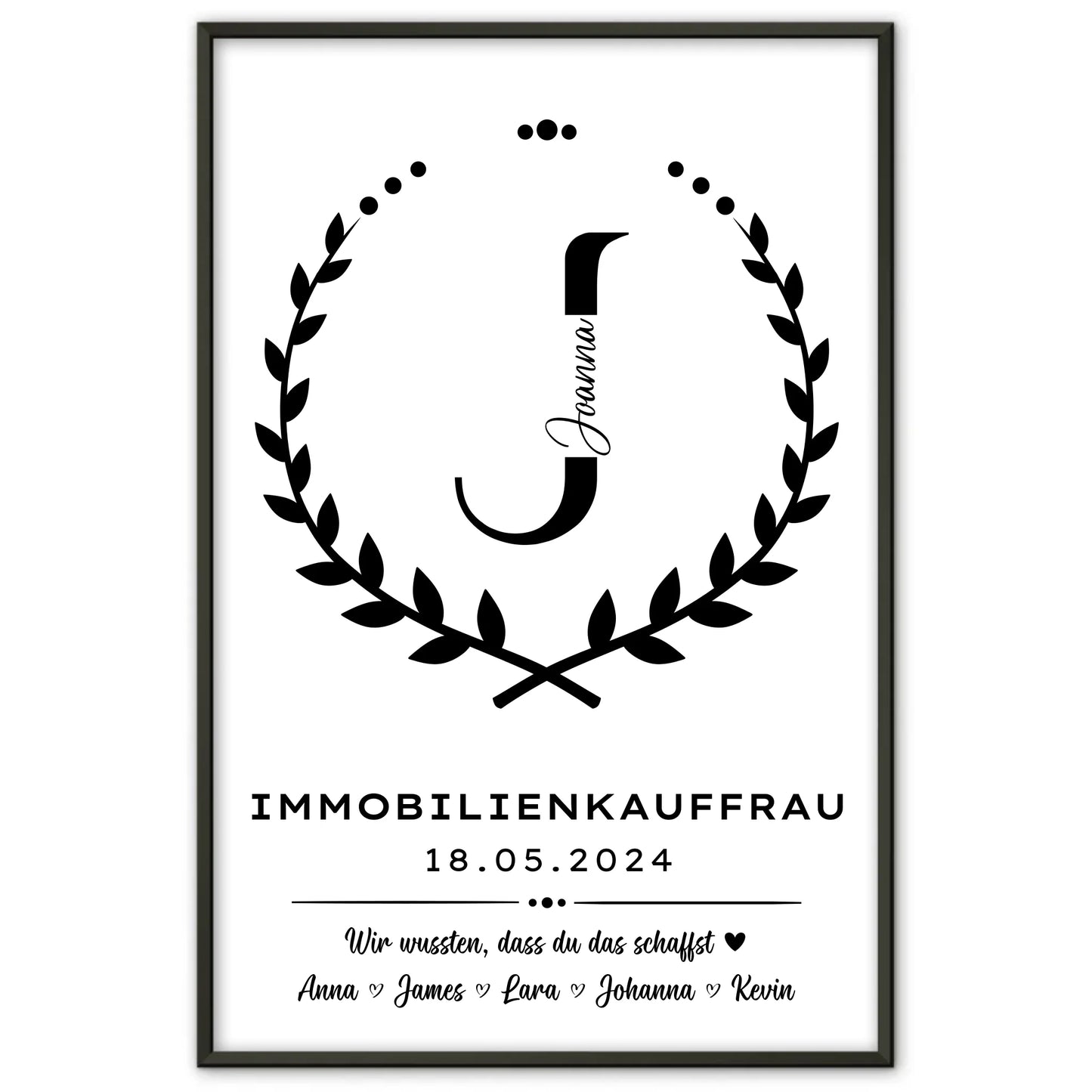 Ausbildungsabschluss Geschenk Immobilienkauffrau Poster