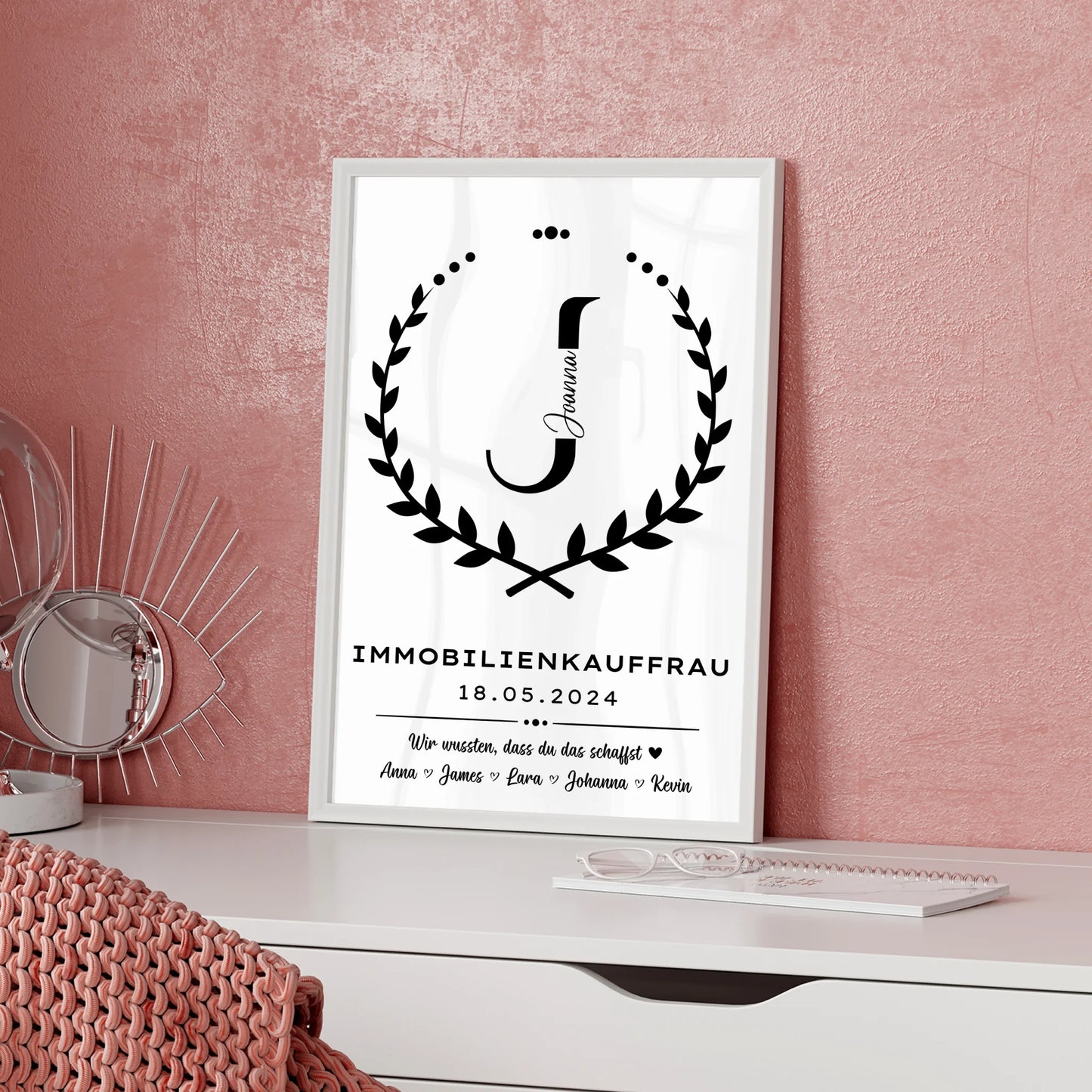 Ausbildungsabschluss Geschenk Immobilienkauffrau Poster