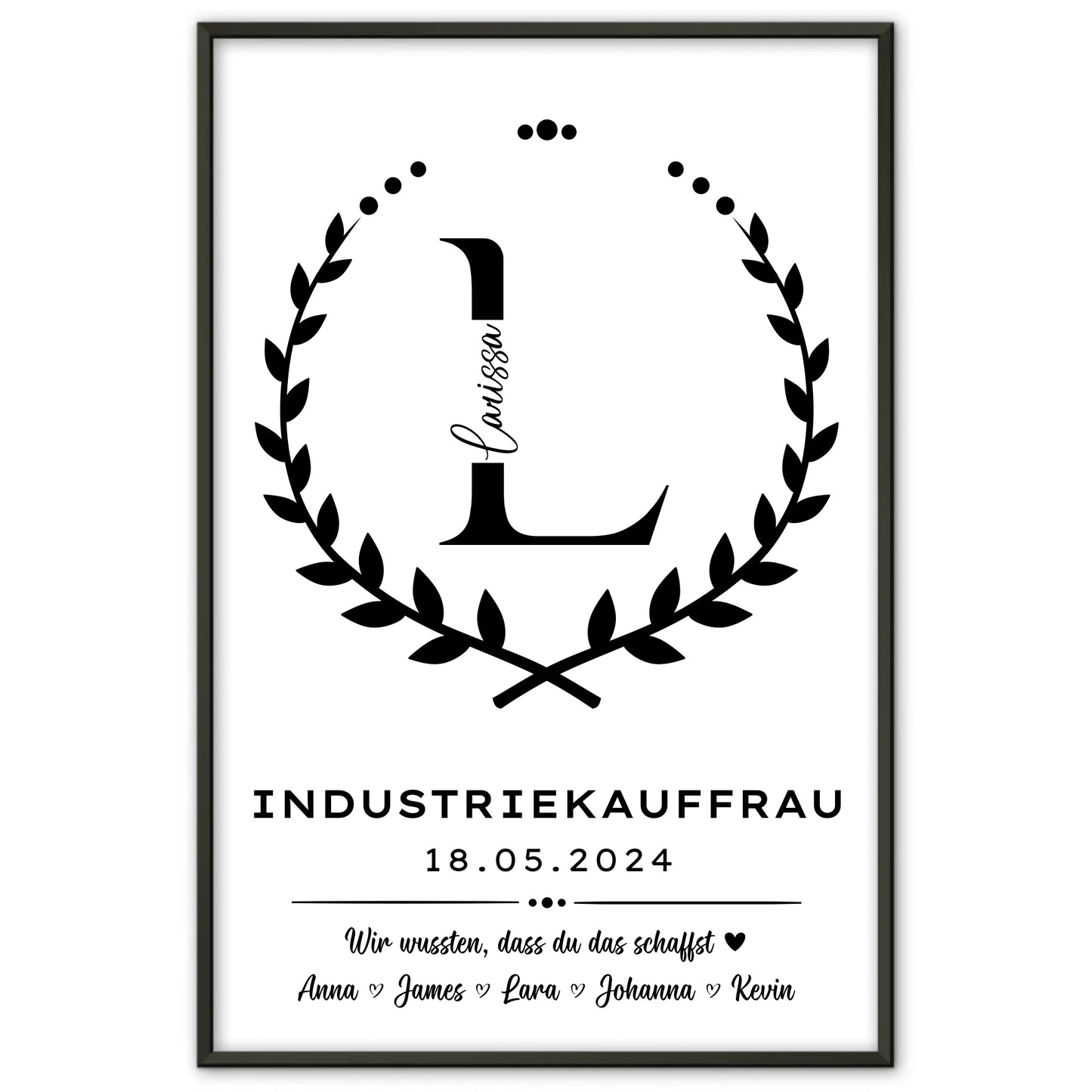 Geschenk Abschluss Ausbildung Industriekauffrau Poster